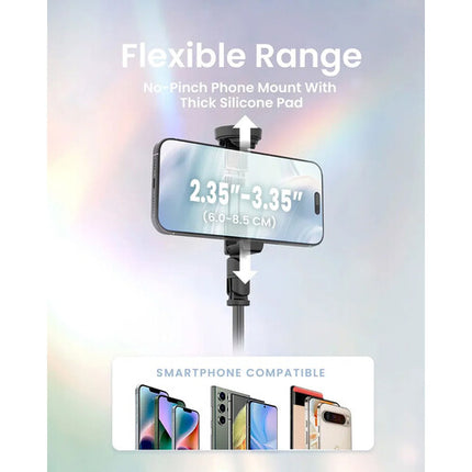 KraftGeek JustTap Tripod trípode rosa ombre altura 13 a 66 pulgadas Bluetooth remoto