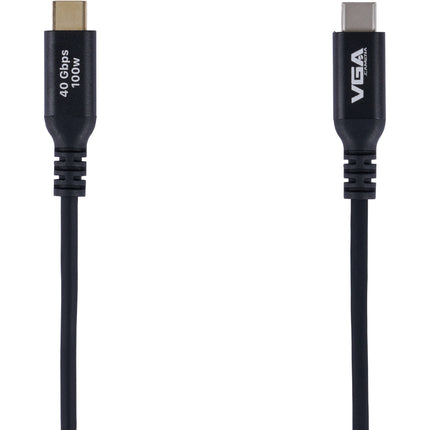 Cable de datos VGA silicona 1.6' con USB4 Thunderbolt 4 100W carga