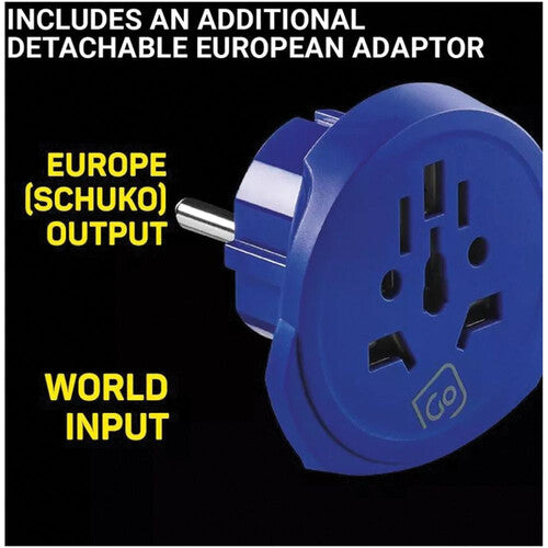 Adaptador Internacional Worldwide con USB-C 15W USB-A 12W y Euro