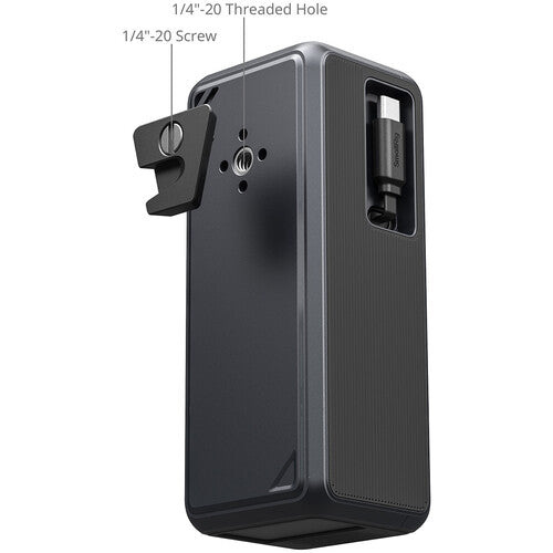 SmallRig Nano72 Power Bank portátil diseño V-Mount 100W con pantalla TFT azul