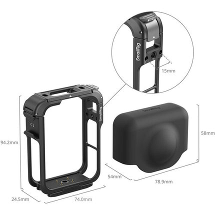 SmallRig Cage para Cámara DJI Osmo 360 II Advanced Edition Ultraligero 2 oz con Cubierta de Silicona