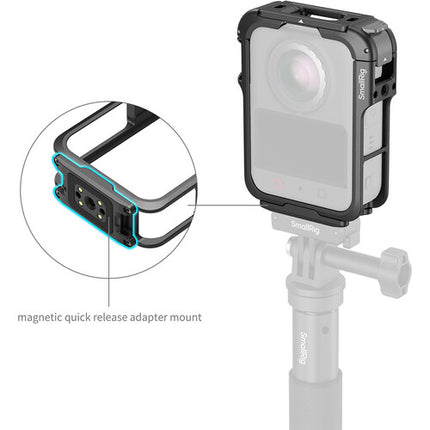 SmallRig Cage para Cámara DJI Osmo 360 II Advanced Edition Ultraligero 2 oz con Cubierta de Silicona