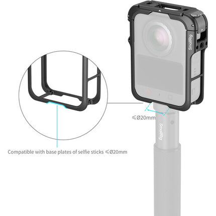 SmallRig Jaula para Cámara DJI Osmo 360 II Ultraligera con Cubierta de Silicona