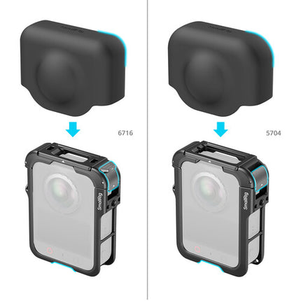 SmallRig Jaula para Cámara DJI Osmo 360 II Ultraligera con Cubierta de Silicona