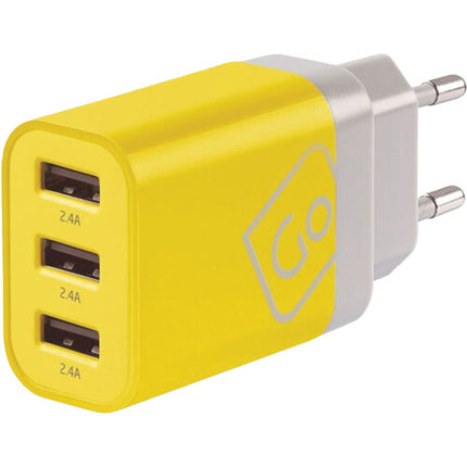 Worldwide Cargador USB-A 3 Puertos 21W con Enchufes y Estuche