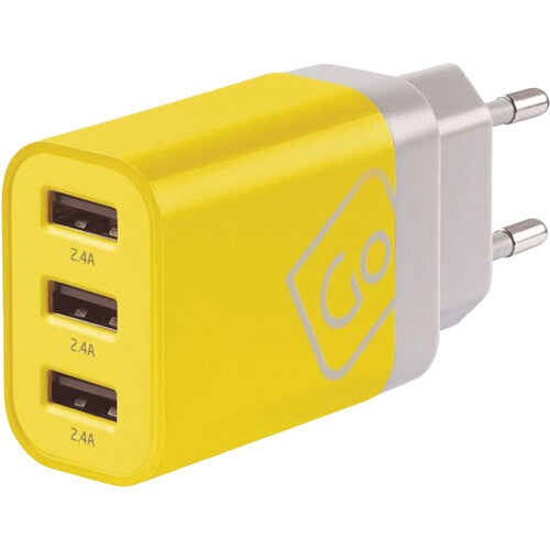 Worldwide Cargador USB-A 3 Puertos 21W con Enchufes y Estuche