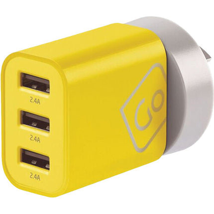 Worldwide Cargador USB-A 3 Puertos 21W con Enchufes y Estuche