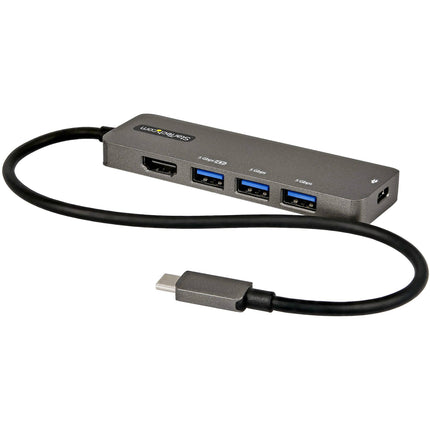 StarTech Hub USB 4 Puertos con HDMI 4K60 Cable USB-C 12" 100W