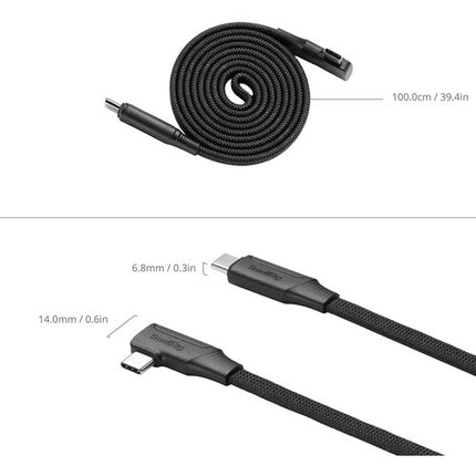 SmallRig Cable USB-C 2.0 Magnético Autoenrollable 60W 1.0 m Nylon