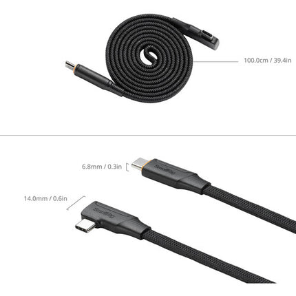 SmallRig Cable USB-C 2.0 Magnético Autoenrollable 100W 1.2m Nylon