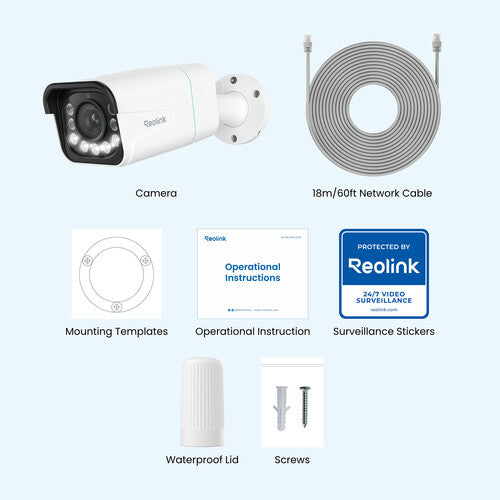 Reolink P430 Cámara Exterior 8MP 4K UHD Zoom Óptico 5x Blanca