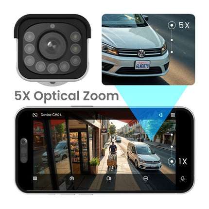 Reolink P430 Cámara Exterior 8MP 4K UHD Zoom Óptico 5x Blanca
