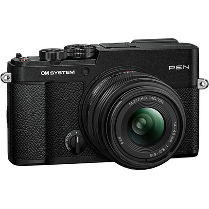 OM SYSTEM PEN Cámara Sin Espejo 20.4MP 14-42mm III Negra