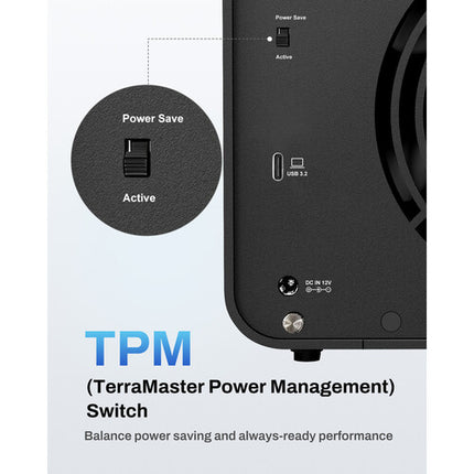 TerraMaster D8 Hybrid 2 Caja DAS 8 Bahías USB 3.2 Gen 2 4 SATA 4 M.2