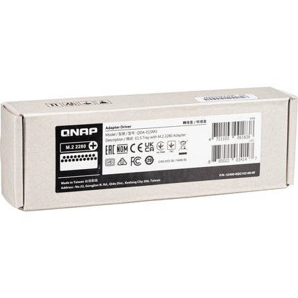 QNAP E1.S Bandeja con Adaptador M.2 2280 SSD para Almacenamiento