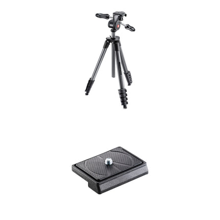 Manfrotto Compact Advanced Trípode de Aluminio 65" con Placa Rápida 200LT-PL
