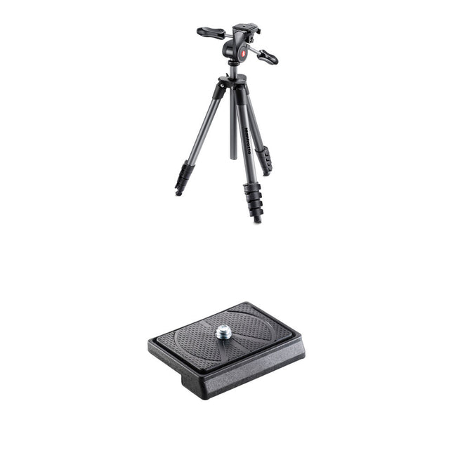 Manfrotto Compact Advanced Trípode de Aluminio 65" con Placa Rápida 200LT-PL