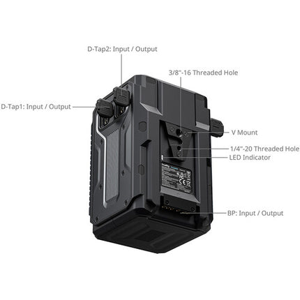 SmallRig T221 Batería V-Mount IP54 221Wh 14.8V con Cable USB-C 240W