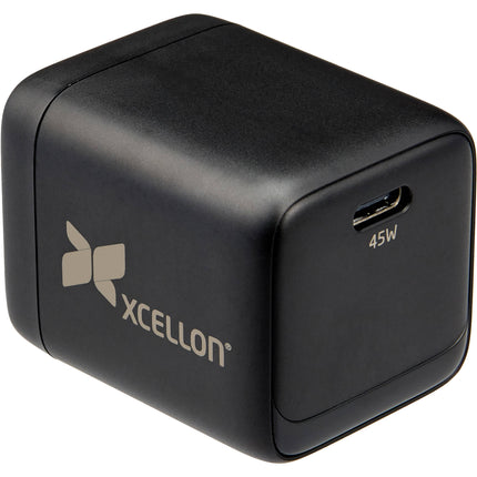 Xcellon PDG-145-2 Cargador USB-C GaN 45W con Protección y Enchufe Plegable