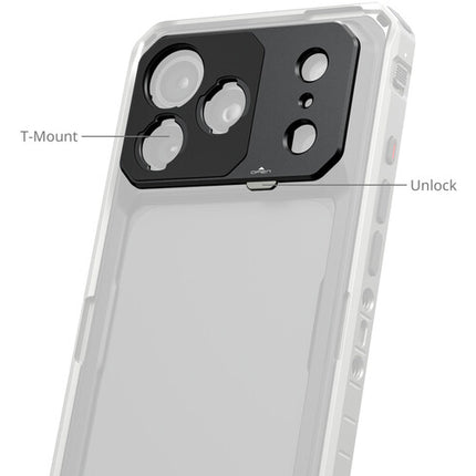 SmallRig T-Mount Lens Backplate para iPhone 18 Pro aluminio y silicona