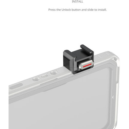 SmallRig Adaptador Montura Zapata Fría para SR-MicroSlide Aluminio Durable