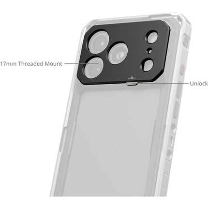 SmallRig 17mm Lens Backplate para iPhone 18 Pro aluminio y silicona