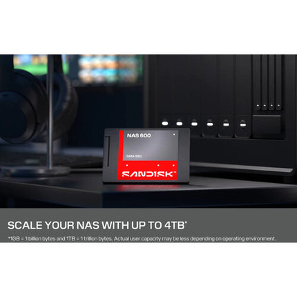 SANDISK 500GB NAS 600 SSD Interno SATA III 2.5" 560MB/s 505MB/s