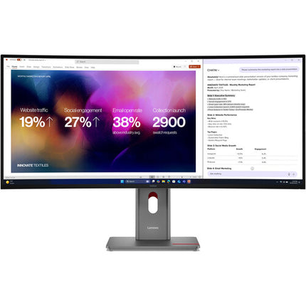 Lenovo ThinkVision P40WD-40 Monitor Curvo Ultrapanorámico 39.7" 4K 120Hz IPS