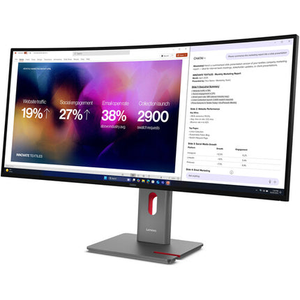 Lenovo ThinkVision P40WD-40 Monitor Curvo Ultrapanorámico 39.7" 4K 120Hz IPS