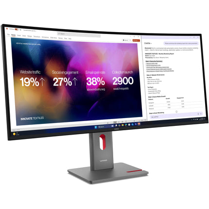 Lenovo ThinkVision P40WD-40 Monitor Curvo Ultrapanorámico 39.7" 4K 120Hz IPS