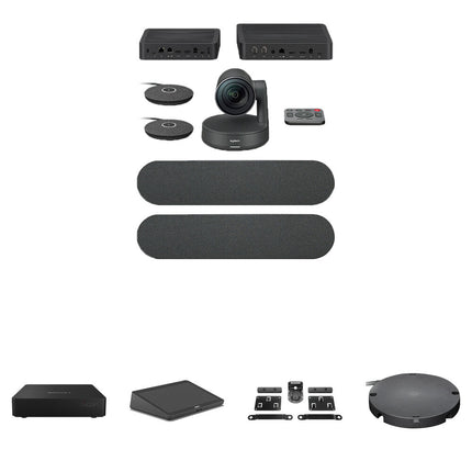 Logitech Rally Plus Sistema de Cámara para Conferencias UHD 4K con Controlador TAP y ThinkSmart SP Core Gen 2