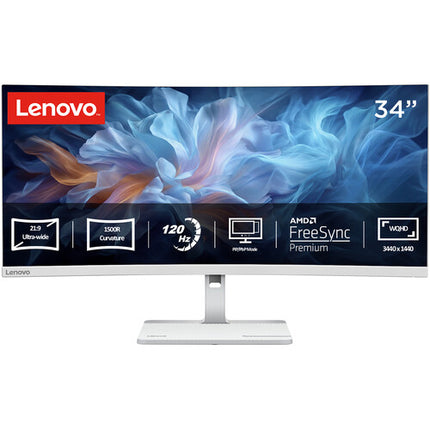 Lenovo L34W-4C Monitor Curvo Ultrapanorámico 34" 1440p HDR 120 Hz 1 ms MPRT