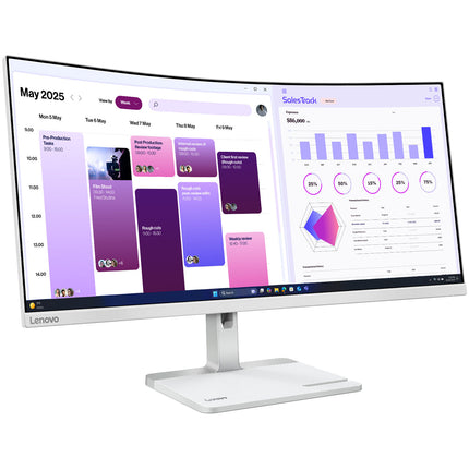 Lenovo L34W-4C Monitor Curvo Ultrapanorámico 34" 1440p HDR 120 Hz 1 ms MPRT