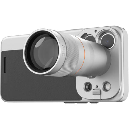 PGYTECH RetroVa Kit Lente Telefoto 4X para iPhone 17 y 18 Pro Max Graphite Black