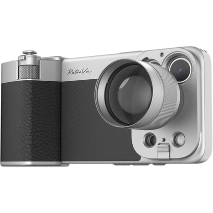 PGYTECH Retrova Kit de Agarre con Lente Telefoto 2X para iPhone 17 y 18 Pro Max Graphite Black