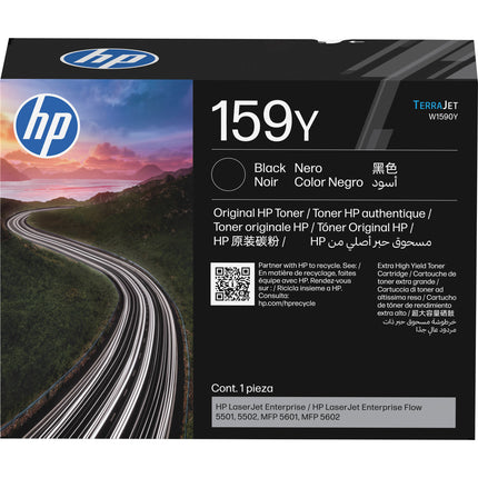 Cartucho de tóner HP 159Y negro extra alto rendimiento 26000 páginas para LaserJet Enterprise