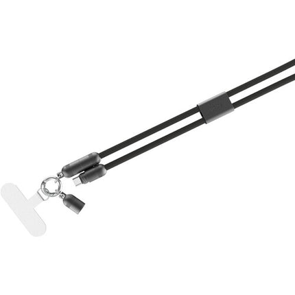 QDOS PowerLoop Cable USB-C 2.0 60W 3.9' Negro con Lanyard