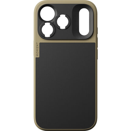 Funda Moment para iPhone 18 Pro Tan con protección AirFlex y montaje T-Series