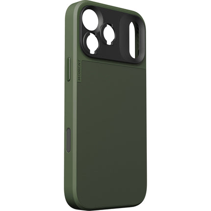 Funda Moment para iPhone 18 Pro Max Olive con protección AirFlex y montaje T-Series