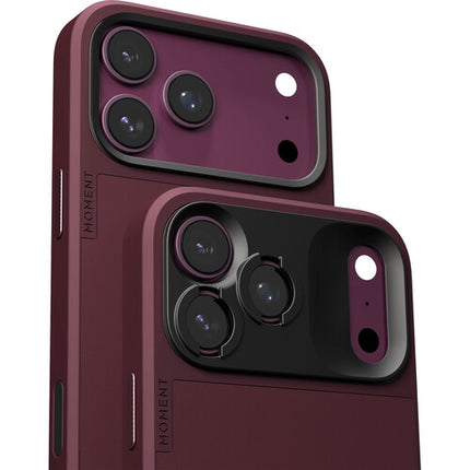 Moment Funda Cámara para iPhone 18 Pro Max Burgundy con Protección AirFlex y Montura T-Series