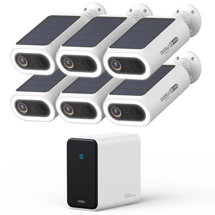 aosu SolarCam P1 Max 4K Kit de 6 Cámaras Exterior con Panel Solar y 32GB