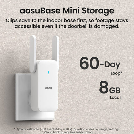 aosu 5MP Videoportero R1 Ultra con Hub Mini y 8GB almacenamiento