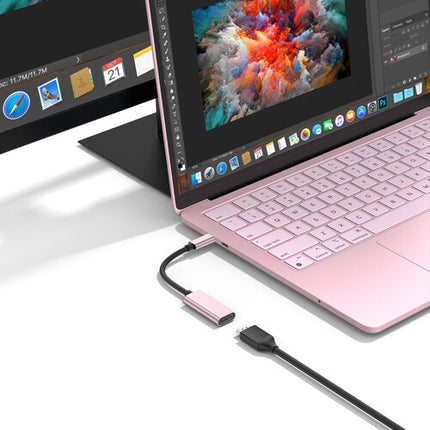 QDOS Essential Pack para MacBook Neo 13" con Adaptador USB-C HDMI Blush