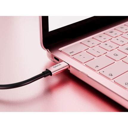 QDOS Essential Pack para MacBook Neo 13" con Adaptador USB-C HDMI Blush