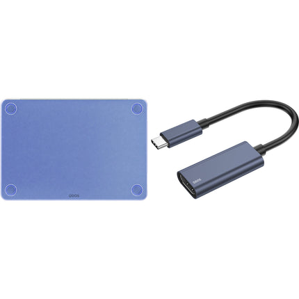 QDOS Essential Pack para MacBook Neo 13" Indigo con Adaptador USB-C HDMI y Protección 360°