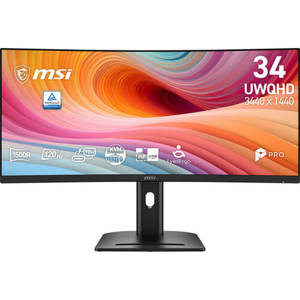MSI PRO MP341CQPHG E12 Monitor Curvo Ultrapanorámico 34" 1440p 120 Hz HDR