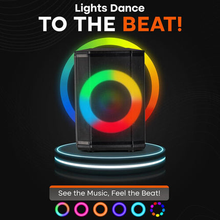 Pyle Pro 120W Altavoz Bluetooth Portátil 8" Woofer con Trípode y Control Remoto