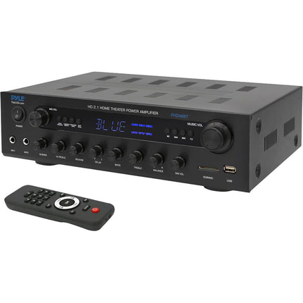 Pyle Pro Amplificador Estéreo Integrado 400W Bluetooth FM Radio Control Remoto