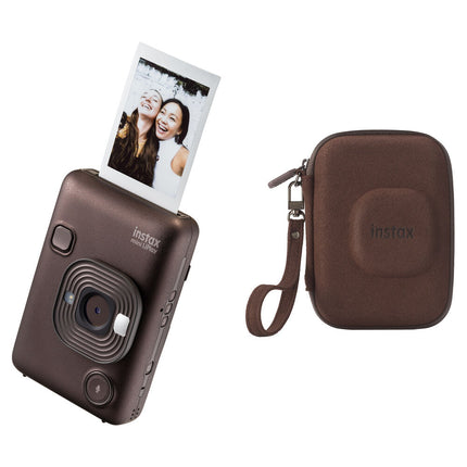 FUJIFILM instax mini LiPlay Cámara Híbrida Instantánea con Estuche Deep Bronze