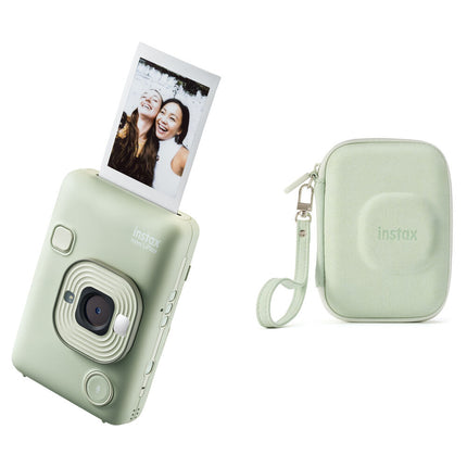 FUJIFILM instax mini LiPlay Cámara Híbrida Instantánea con Estuche Verde Matcha